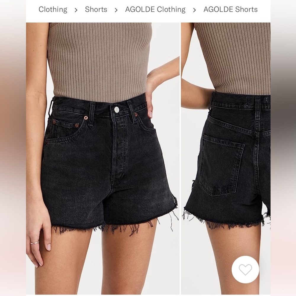 Agolde Dee Vintage High Rise Shorts